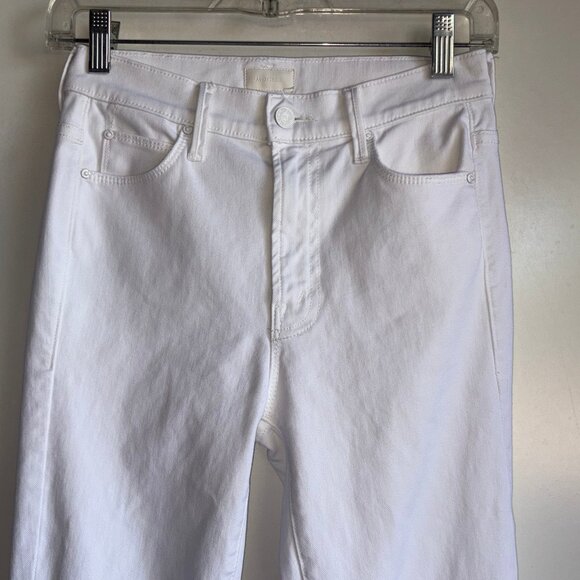 MOTHER The Stunner Two Step Fray Jeans Size 25 Glass Slipper White - Picture 5 of 16